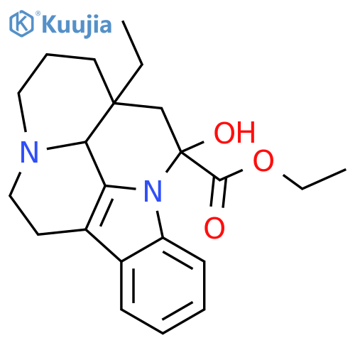 ethyl (14alpha)-14-hydroxy-14,15-dihydroeburnamenine-14-carboxylate structure