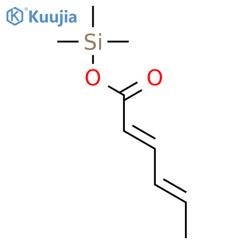 2,4-HEXADIENOIC ACID, TRIMETHYLSILYL ESTER, (2E,4E)- structure