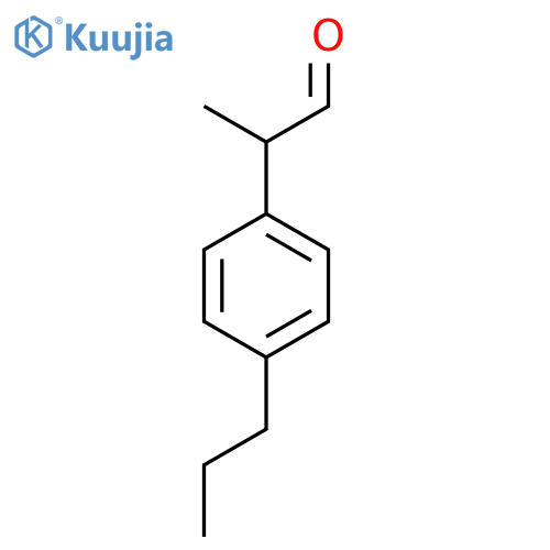2-(4-propylphenyl)propanal structure