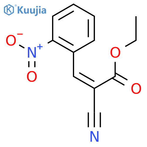 2-Propenoic acid, 2-cyano-3-(2-nitrophenyl)-, ethyl ester, (E)- structure
