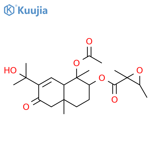 Oxiranecarboxylic acid, 2,3-dimethyl-,1-(acetyloxy)-1,2,3,4,4a,5,6,8a-octahydro-7-(1-hydroxy-1-methylethyl)-1,4a-dimethyl-6-oxo-2-naphthalenyl ester structure