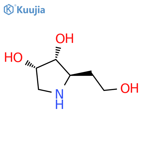 3,4-Pyrrolidinediol,2-(2-hydroxyethyl)-,(2R,3R,4S)-(9CI) structure
