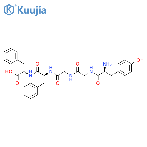 L-PHENYLALANINE, N-[N-[N-(N-L-TYROSYLGLYCYL)GLYCYL]-L-PHENYLALANYL]- structure