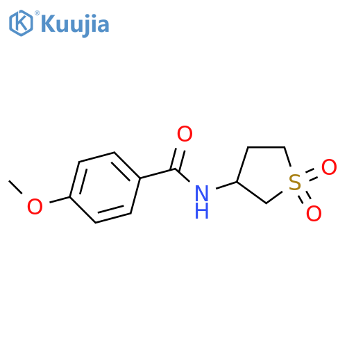 N-(1,1-dioxo-1lambda6-thiolan-3-yl)-4-methoxybenzamide structure