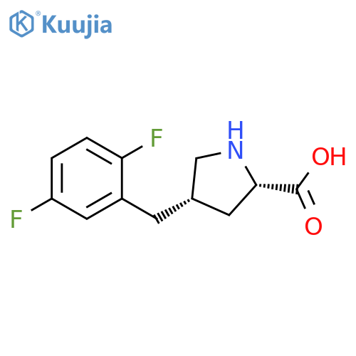 L-Proline, 4-[(2,5-difluorophenyl)methyl]-, (4S)- structure