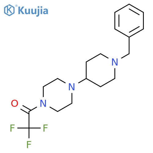 Piperazine, 1-[1-(phenylmethyl)-4-piperidinyl]-4-(trifluoroacetyl)- structure