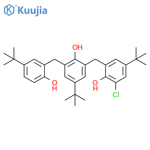 Phenol,2-[[3-chloro-5-(1,1-dimethylethyl)-2-hydroxyphenyl]methyl]-4-(1,1-dimethylethyl)-6-[[5-(1,1-dimethylethyl)-2-hydroxyphenyl]methyl]- structure