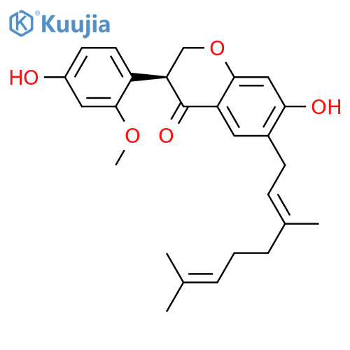 7,4'-Dihydroxy-2'-methoxy-6-geranylisoflavanone structure