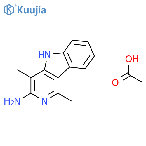 3-Amino-1,4-dimethyl-5H-pyrido4,3-bindole Acetate structure