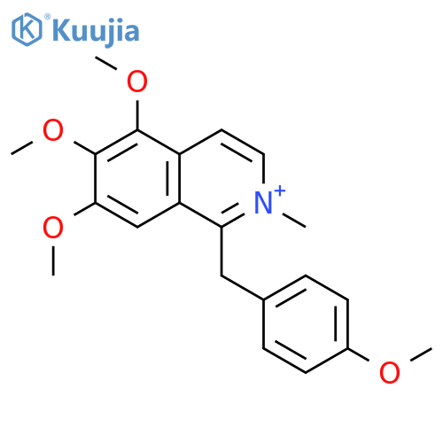 Isoquinolinium,5,6,7-trimethoxy-1-[(4-methoxyphenyl)methyl]-2-methyl- structure