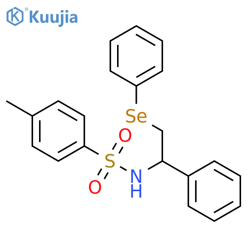 BENZENESULFONAMIDE, 4-METHYL-N-[1-PHENYL-2-(PHENYLSELENO)ETHYL]- structure