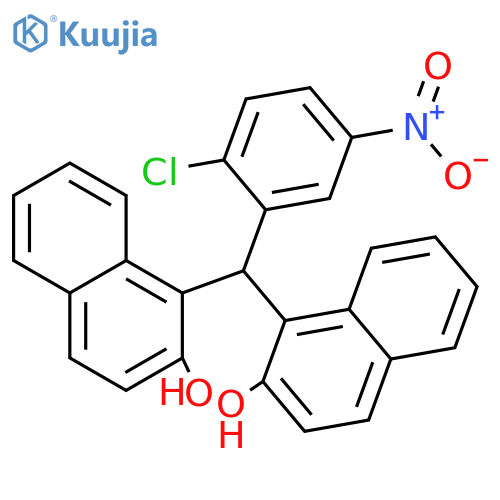 2-NAPHTHALENOL, 1,1'-[(2-CHLORO-5-NITROPHENYL)METHYLENE]BIS- structure