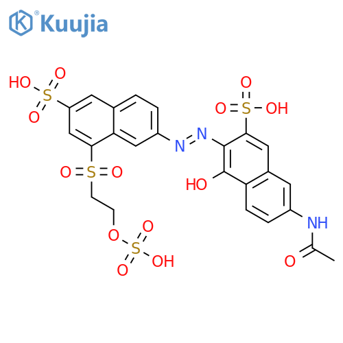 7-acetamido-4-hydroxy-3-[[6-sulpho-8-[[2-(sulphooxy)ethyl]sulphonyl]-2-naphthyl]azo]naphthalene-2-sulphonic acid structure