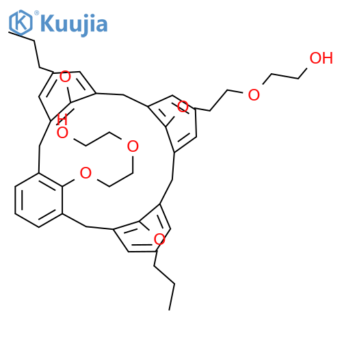 Ethanol, 2,2'-[(26,28-dipropoxypentacyclo[19.3.1.13,7.19,13.115,19]octacosa-1(25),3,5,7(28),9,11,13(27),15,17,19(26),21,23-dodecaene-25,27-diyl)bis(oxy-2,1-ethanediyloxy)]bis- (9CI) structure