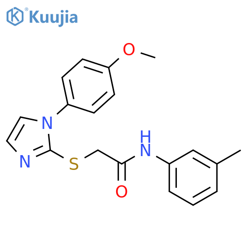 2-{1-(4-methoxyphenyl)-1H-imidazol-2-ylsulfanyl}-N-(3-methylphenyl)acetamide structure