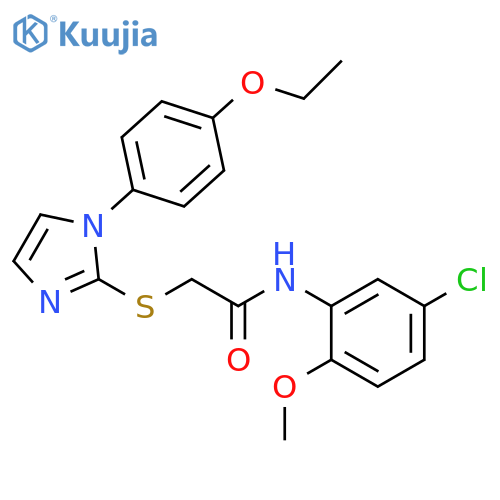 N-(5-chloro-2-methoxyphenyl)-2-{1-(4-ethoxyphenyl)-1H-imidazol-2-ylsulfanyl}acetamide structure