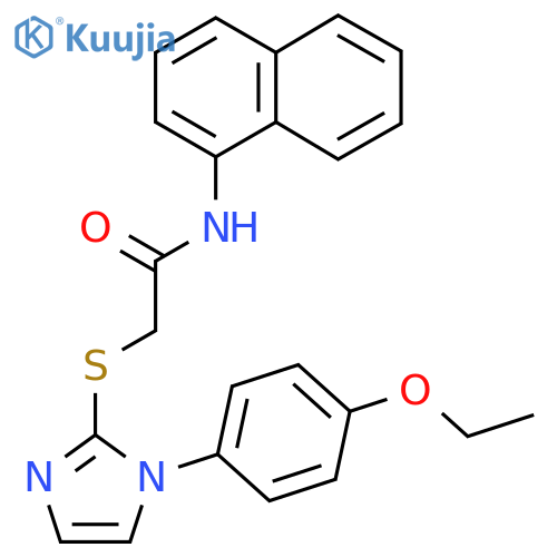 2-{1-(4-ethoxyphenyl)-1H-imidazol-2-ylsulfanyl}-N-(naphthalen-1-yl)acetamide structure