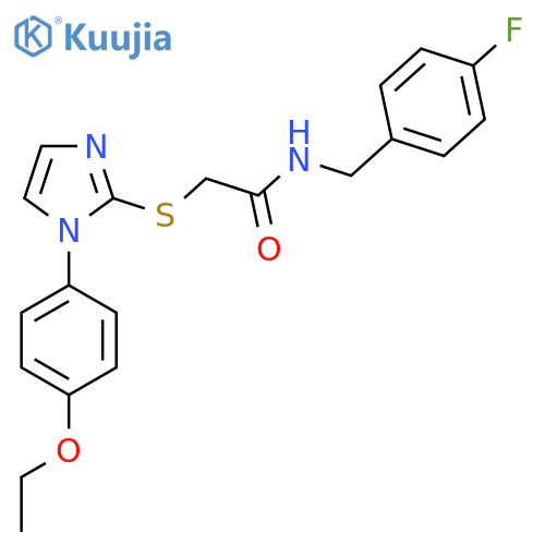 2-{1-(4-ethoxyphenyl)-1H-imidazol-2-ylsulfanyl}-N-(4-fluorophenyl)methylacetamide structure