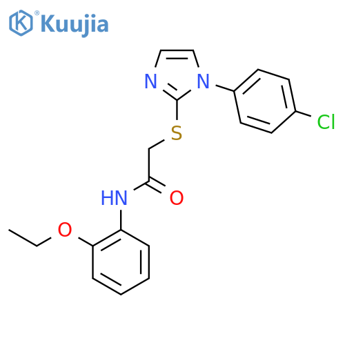 2-{1-(4-chlorophenyl)-1H-imidazol-2-ylsulfanyl}-N-(2-ethoxyphenyl)acetamide structure