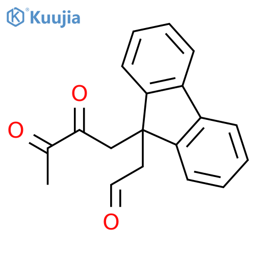 9H-FLUORENE-9-ACETALDEHYDE, 9-(2,3-DIOXOBUTYL)- structure