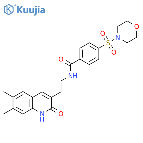 N-2-(6,7-dimethyl-2-oxo-1,2-dihydroquinolin-3-yl)ethyl-4-(morpholine-4-sulfonyl)benzamide structure