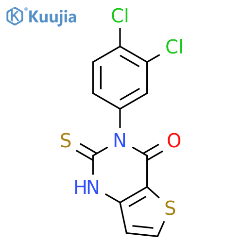 Thieno[3,2-d]pyrimidin-4(1H)-one,3-(3,4-dichlorophenyl)-2,3-dihydro-2-thioxo- structure