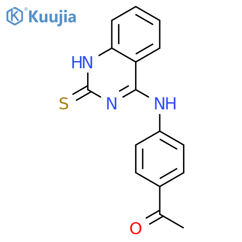 1-{4-(2-sulfanylidene-1,2-dihydroquinazolin-4-yl)aminophenyl}ethan-1-one structure