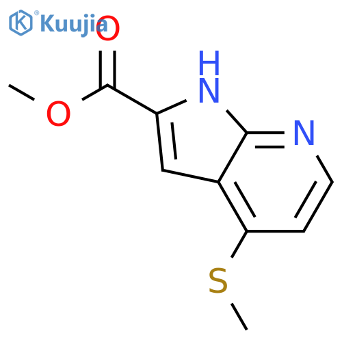 Methyl 4-(methylthio)-1H-pyrrolo[2,3-b]pyridine-2-carboxylate structure