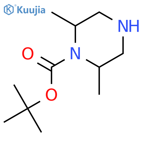 tert-butyl 2,6-dimethylpiperazine-1-carboxylate structure