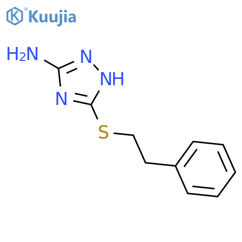 1H-1,2,4-Triazol-3-amine, 5-[(2-phenylethyl)thio]- structure