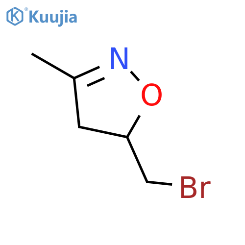 Isoxazole, 5-(bromomethyl)-4,5-dihydro-3-methyl- structure
