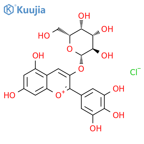 Delphinidin 3-galactoside chloride structure