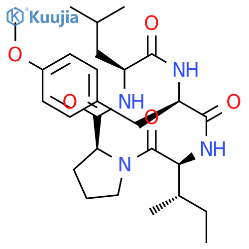 Cyclo(L-isoleucyl-L-prolyl-L-leucyl-O-methyl-D-tyrosyl) structure