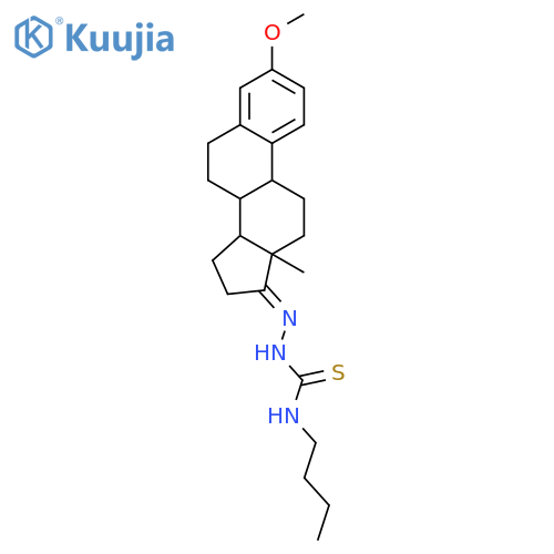 Estra-1,3,5(10)-trien-17-one,3-methoxy-, [(butylamino)thioxomethyl]hydrazone (9CI) structure