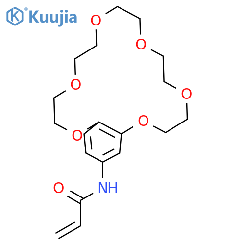 N-(2,3,5,6,8,9,11,12,14,15-decahydro-1,4,7,10,13,16-benzohexaoxacyclooctadecin-18-yl)prop-2-enamide structure