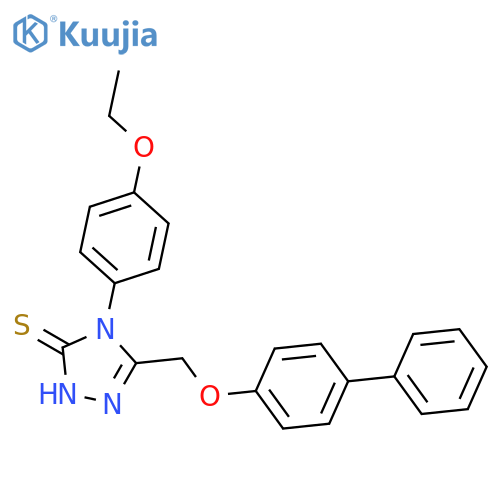 s-Triazole-2-thiol, 5-(4-biphenoxymethyl)-1-(p-ethoxyphenyl)- structure