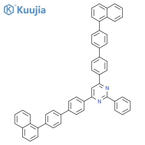 PYRIMIDINE, 4,6-BIS[4'-(1-NAPHTHALENYL)[1,1'-BIPHENYL]-4-YL]-2-PHENYL- structure