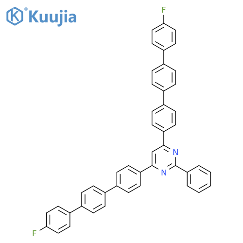 Pyrimidine, 4,6-bis(4''-fluoro[1,1':4',1''-terphenyl]-4-yl)-2-phenyl- structure