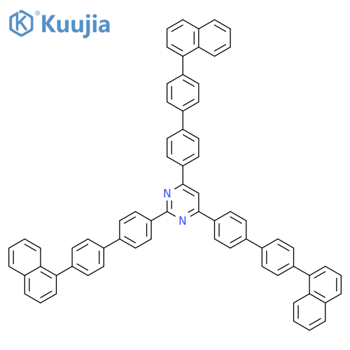 PYRIMIDINE, 2,4,6-TRIS[4'-(1-NAPHTHALENYL)[1,1'-BIPHENYL]-4-YL]- structure