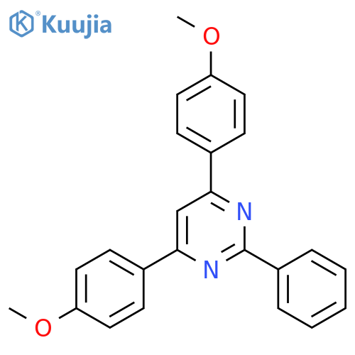 Pyrimidine, 4,6-bis(4-methoxyphenyl)-2-phenyl- structure