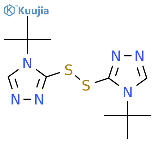 4H-1,2,4-TRIAZOLE, 3,3'-DITHIOBIS[4-(1,1-DIMETHYLETHYL)- structure