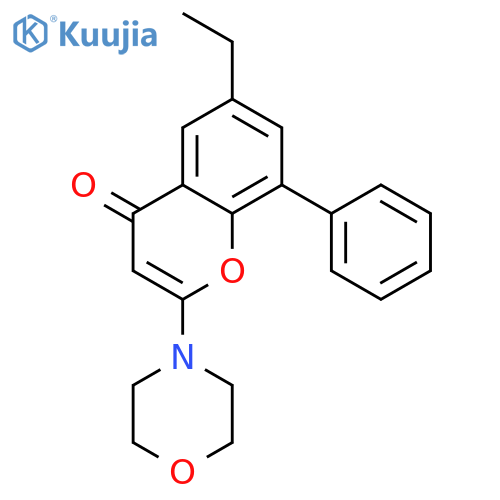 4H-1-BENZOPYRAN-4-ONE, 6-ETHYL-2-(4-MORPHOLINYL)-8-PHENYL- structure