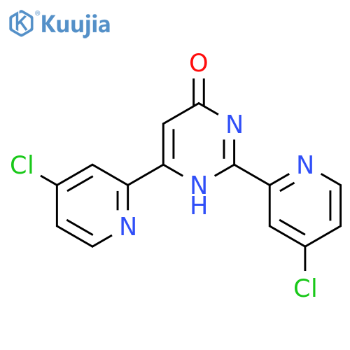 4(1H)-Pyrimidinone, 2,6-bis(4-chloro-2-pyridinyl)- structure