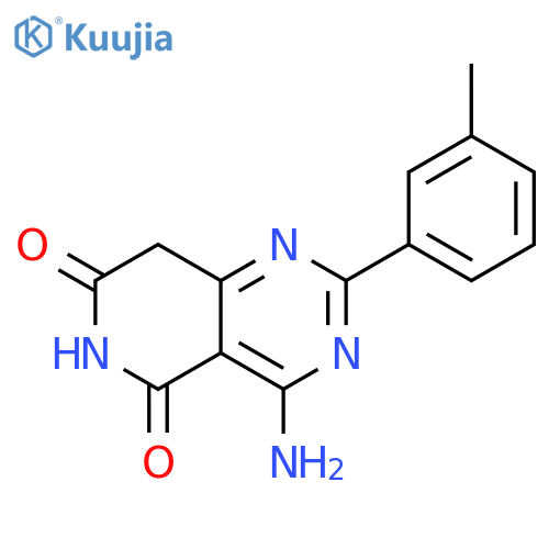 Pyrido[4,3-d]pyrimidine-5,7(6H,8H)-dione, 4-amino-2-(3-methylphenyl)- structure