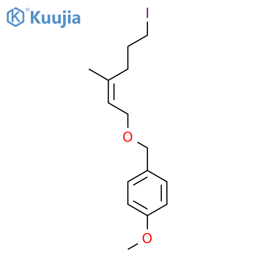 BENZENE, 1-[[[(2E)-6-IODO-3-METHYL-2-HEXENYL]OXY]METHYL]-4-METHOXY- structure
