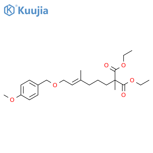 1,3-Diethyl 2-[(4E)-6-[(4-methoxyphenyl)methoxy]-4-methyl-4-hexen-1-yl]-2-methylpropanedioate structure
