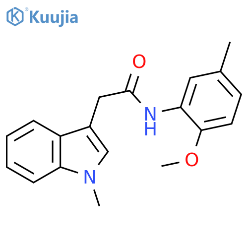 N-(2-methoxy-5-methylphenyl)-2-(1-methyl-1H-indol-3-yl)acetamide structure