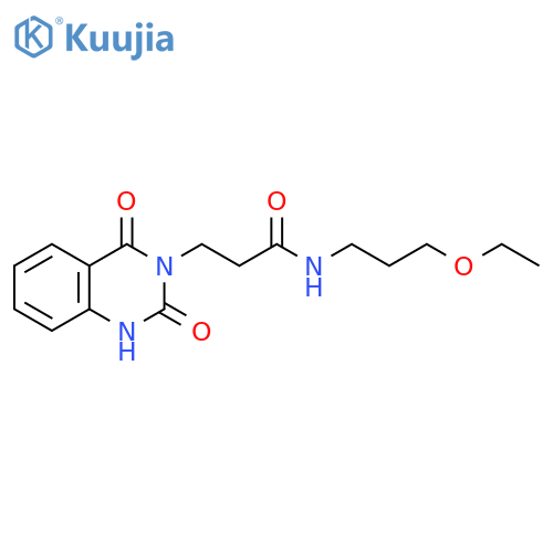 3-(2,4-dioxo-1,2,3,4-tetrahydroquinazolin-3-yl)-N-(3-ethoxypropyl)propanamide structure