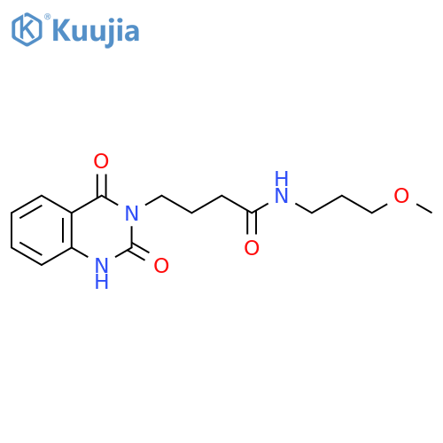 3(2H)-Quinazolinebutanamide, 1,4-dihydro-N-(3-methoxypropyl)-2,4-dioxo- structure