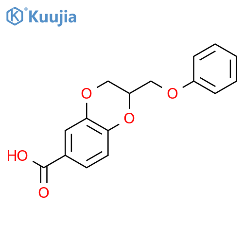 1,4-BENZODIOXIN-6-CARBOXYLIC ACID, 2,3-DIHYDRO-2-(PHENOXYMETHYL)- structure